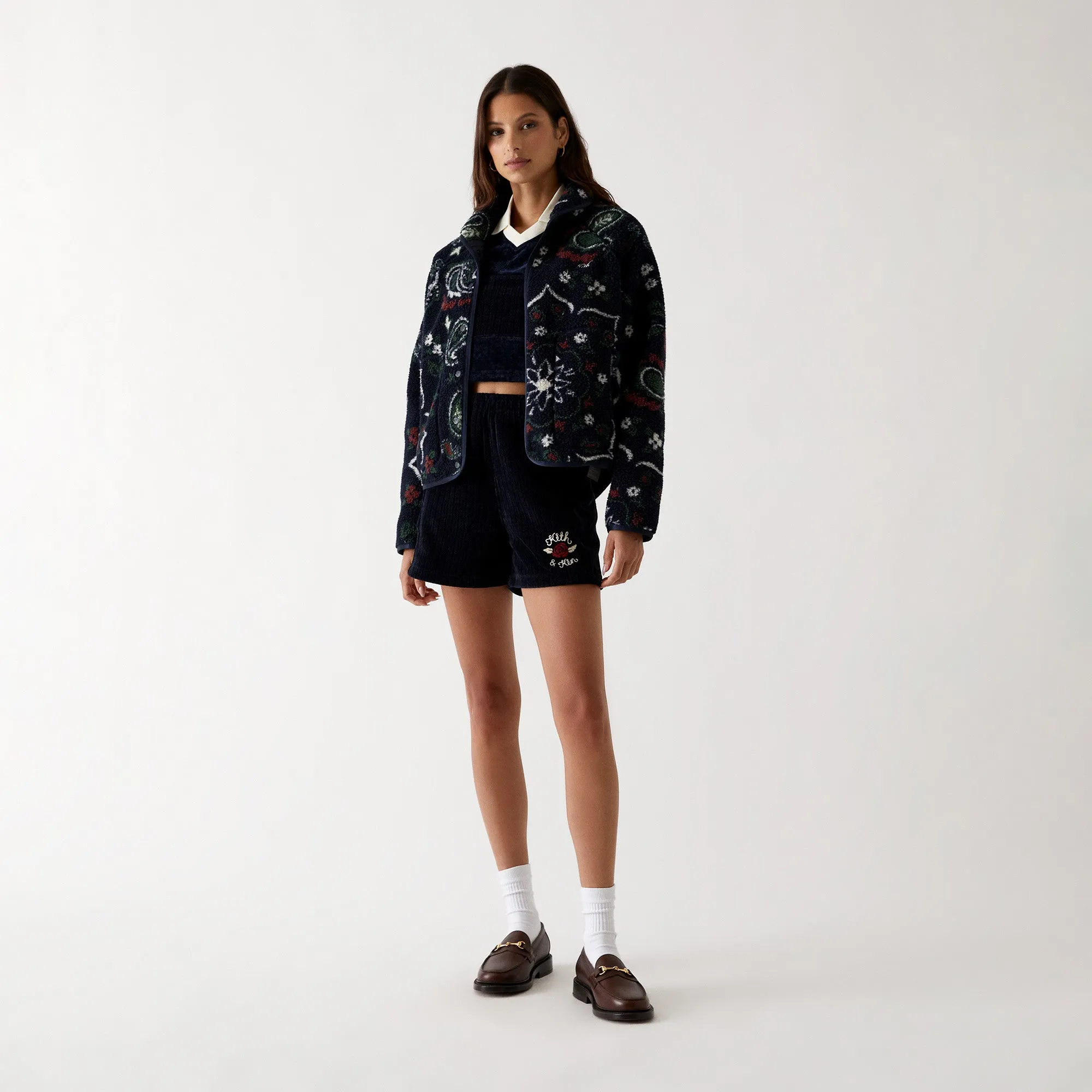 Kith Women Grayson Paisley Jacquard Sherpa - Nocturnal