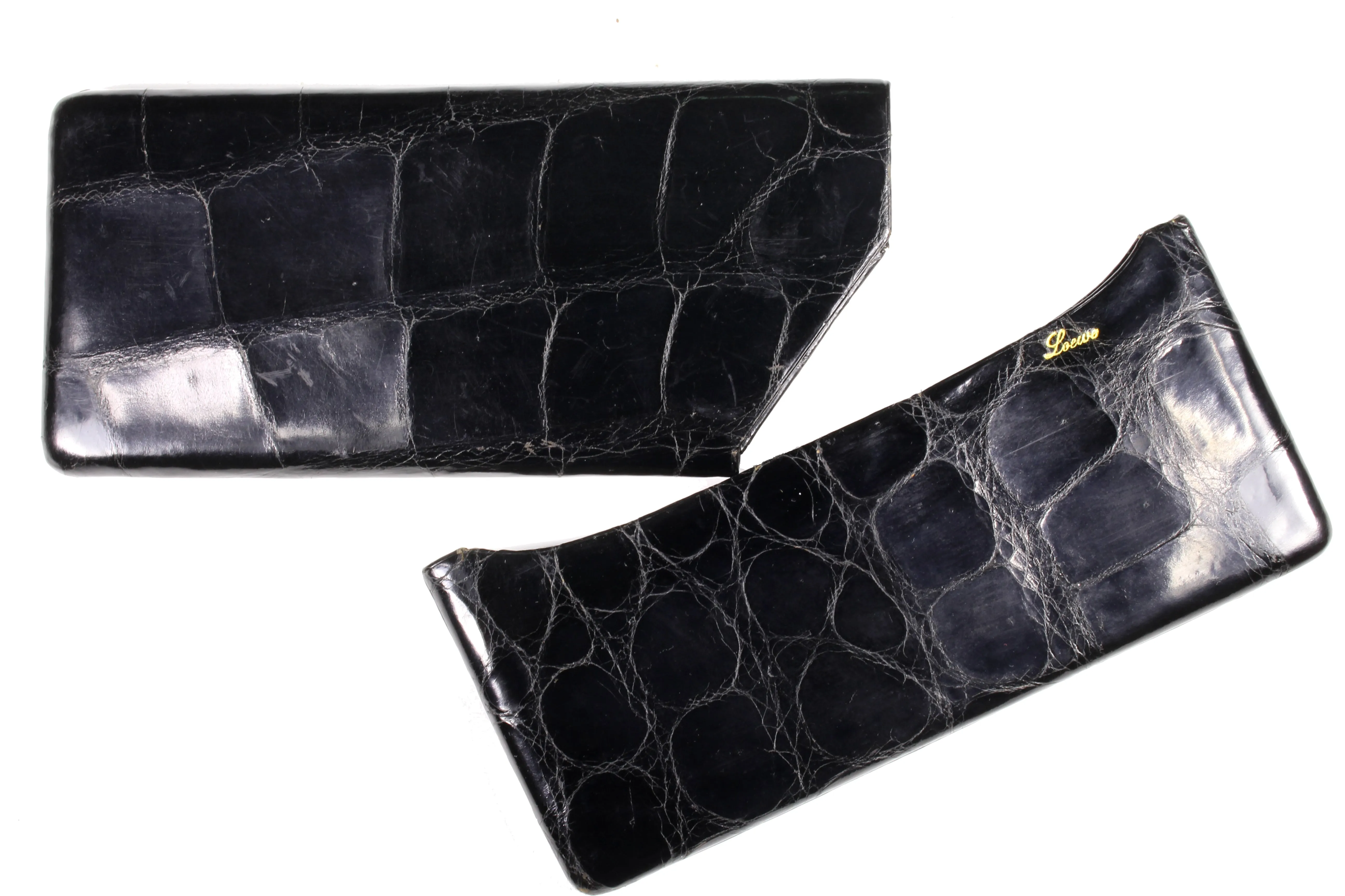 LOEWE black crocodile skin cigarette case