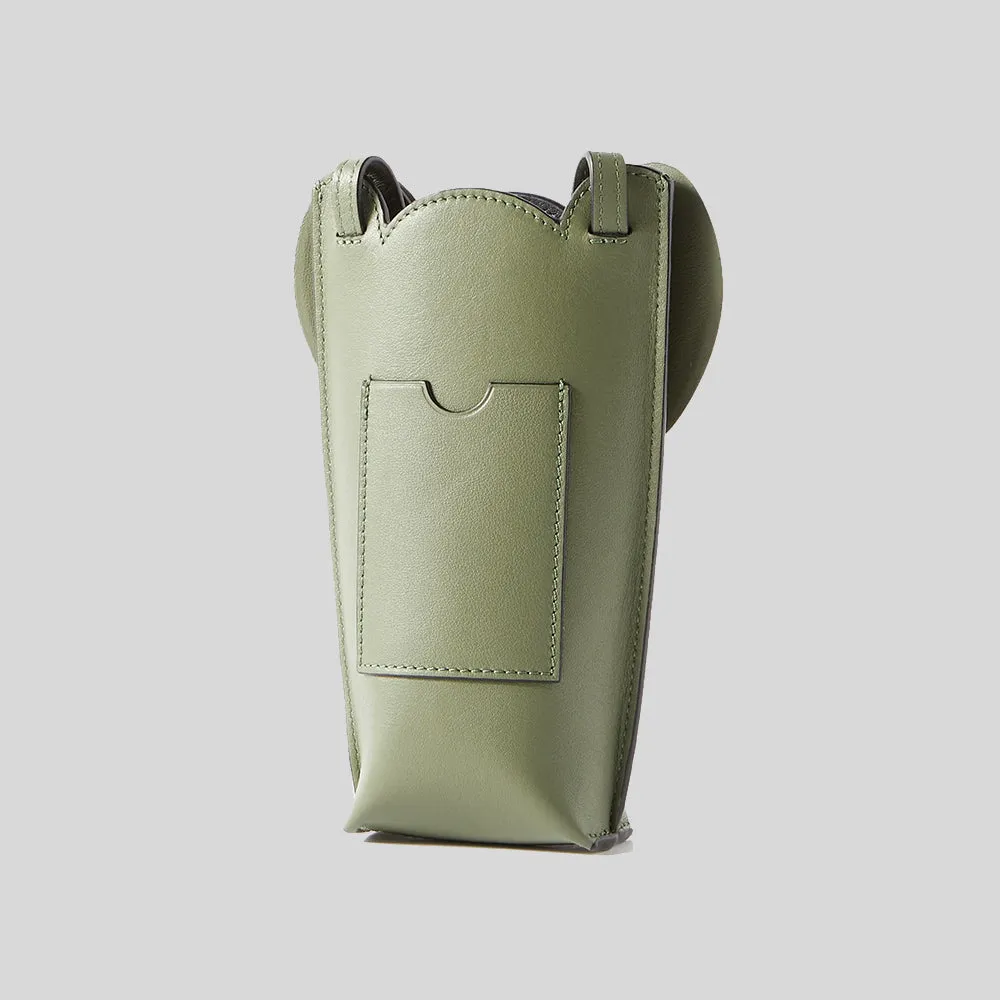 LOEWE Elephant Pocket In Classic Calfskin Avocado Green C623B02X04