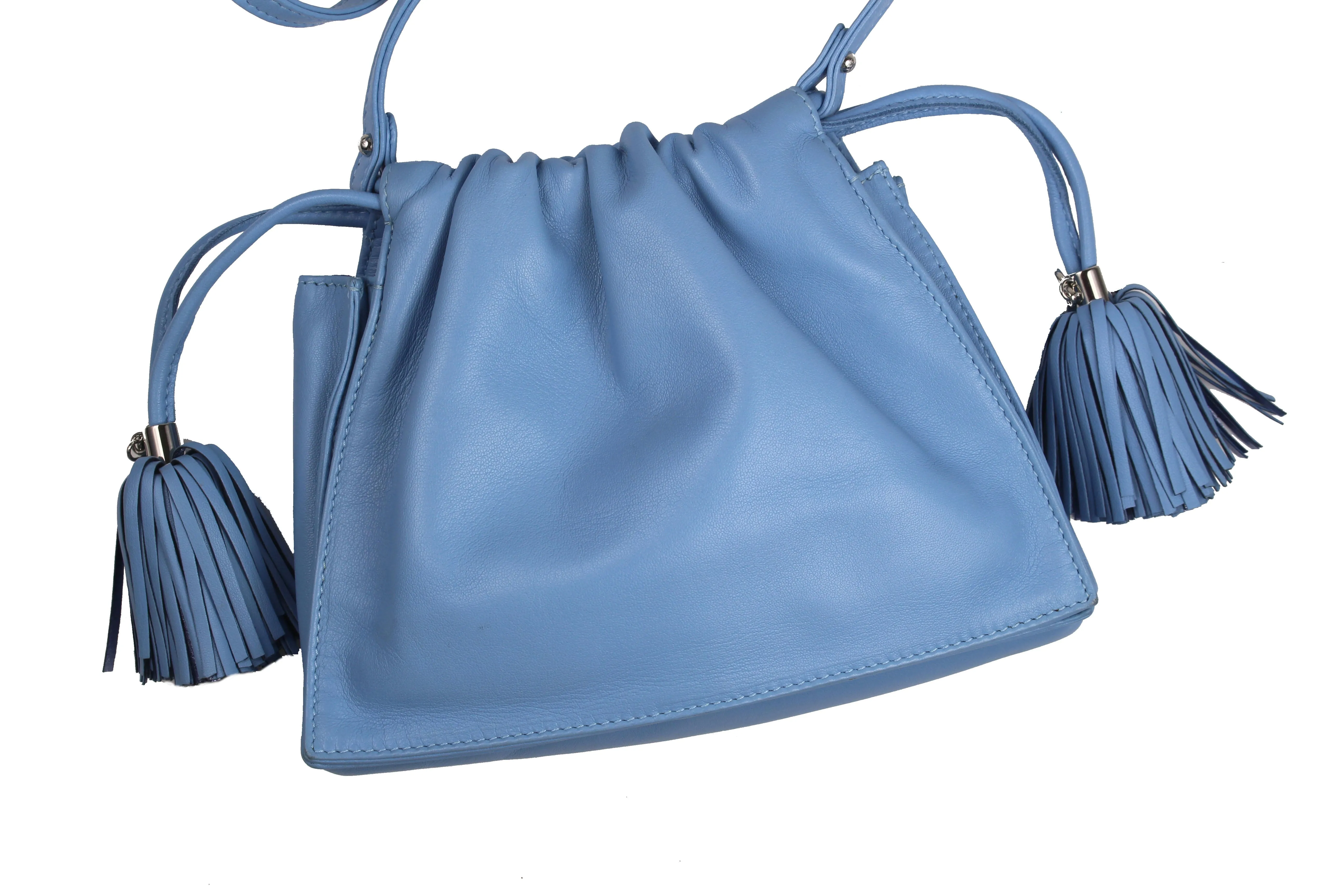 LOEWE Flamenco turquoise leather shoulder mini bag