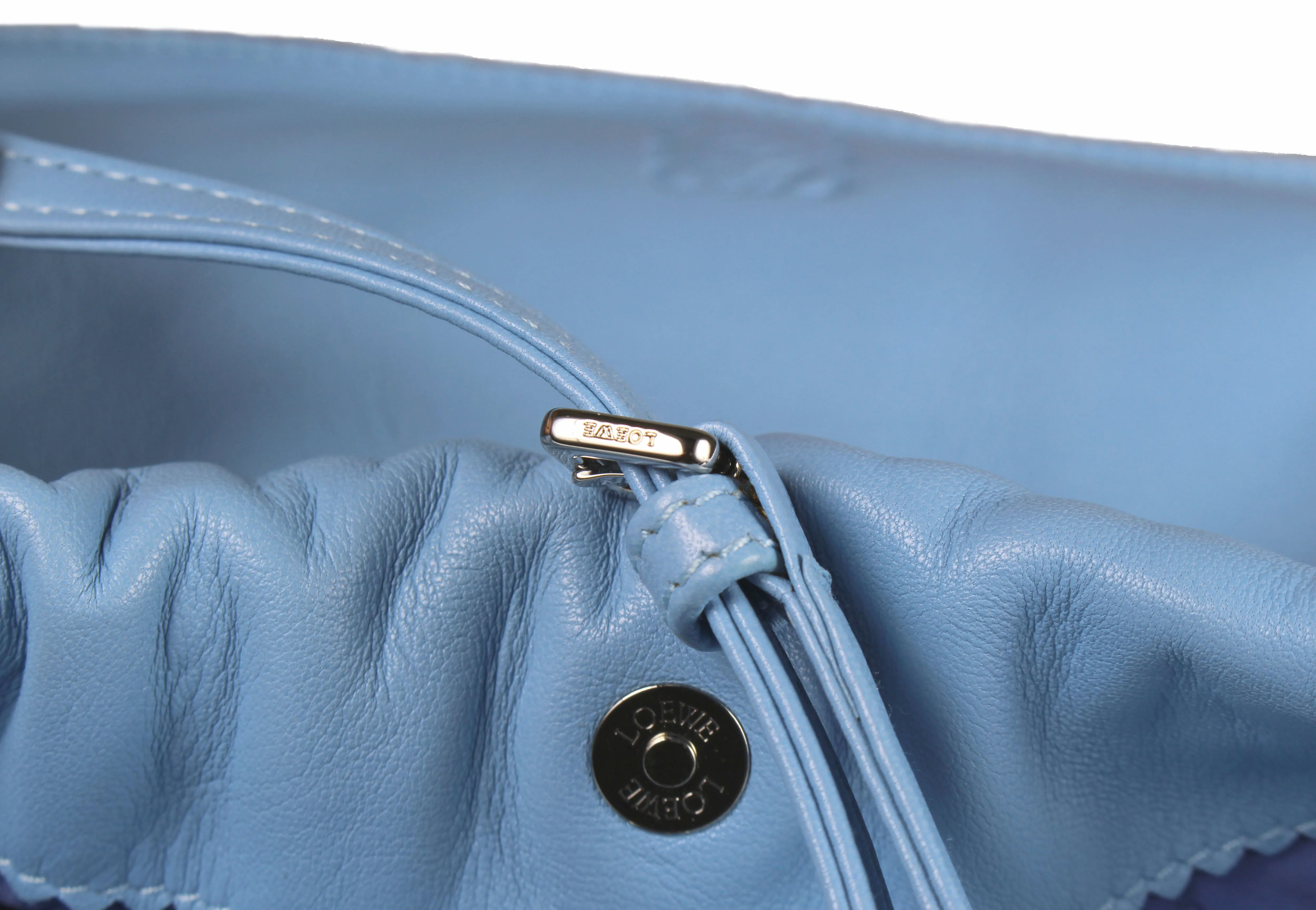 LOEWE Flamenco turquoise leather shoulder mini bag