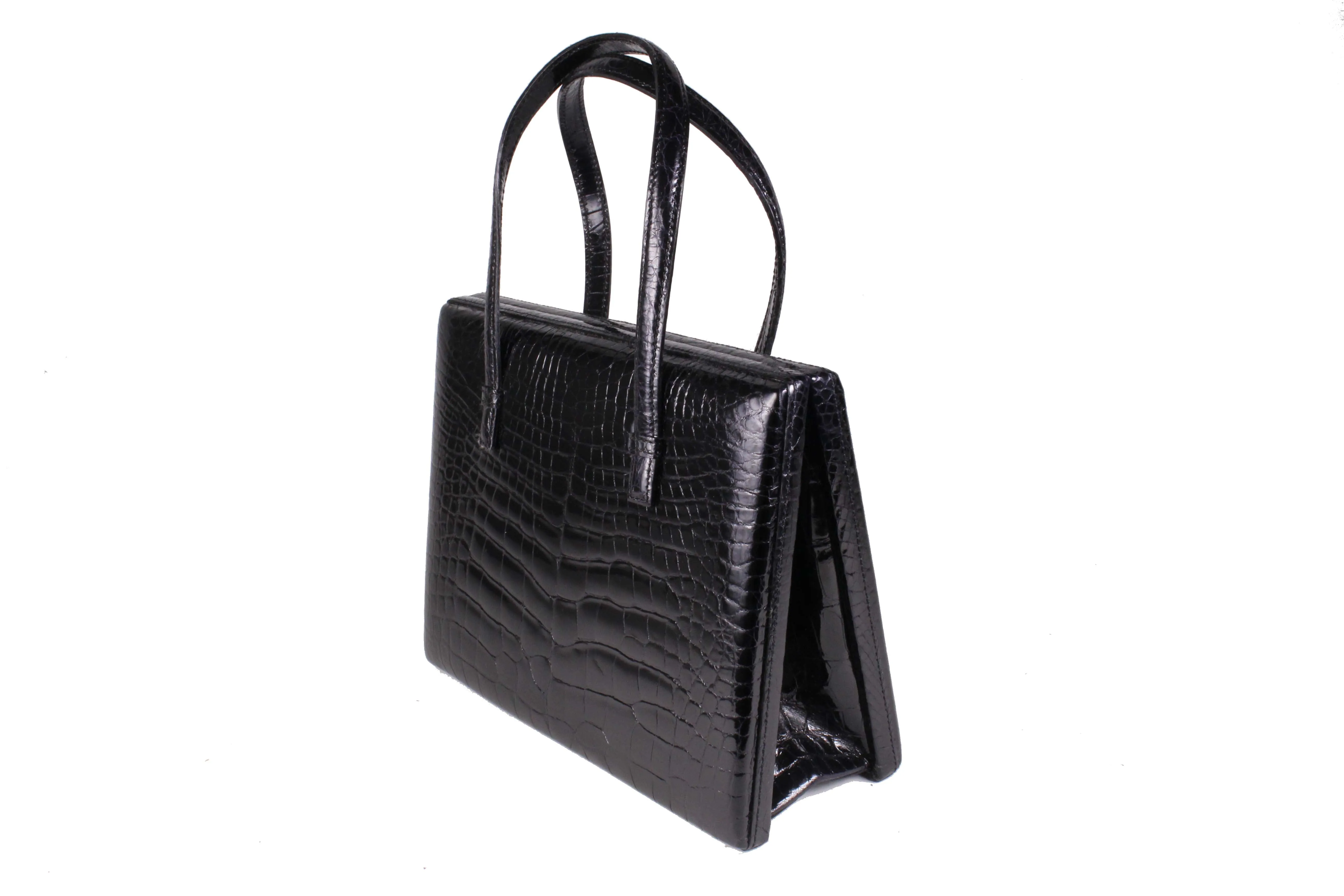 LOEWE Narciso bag black crocodile skin