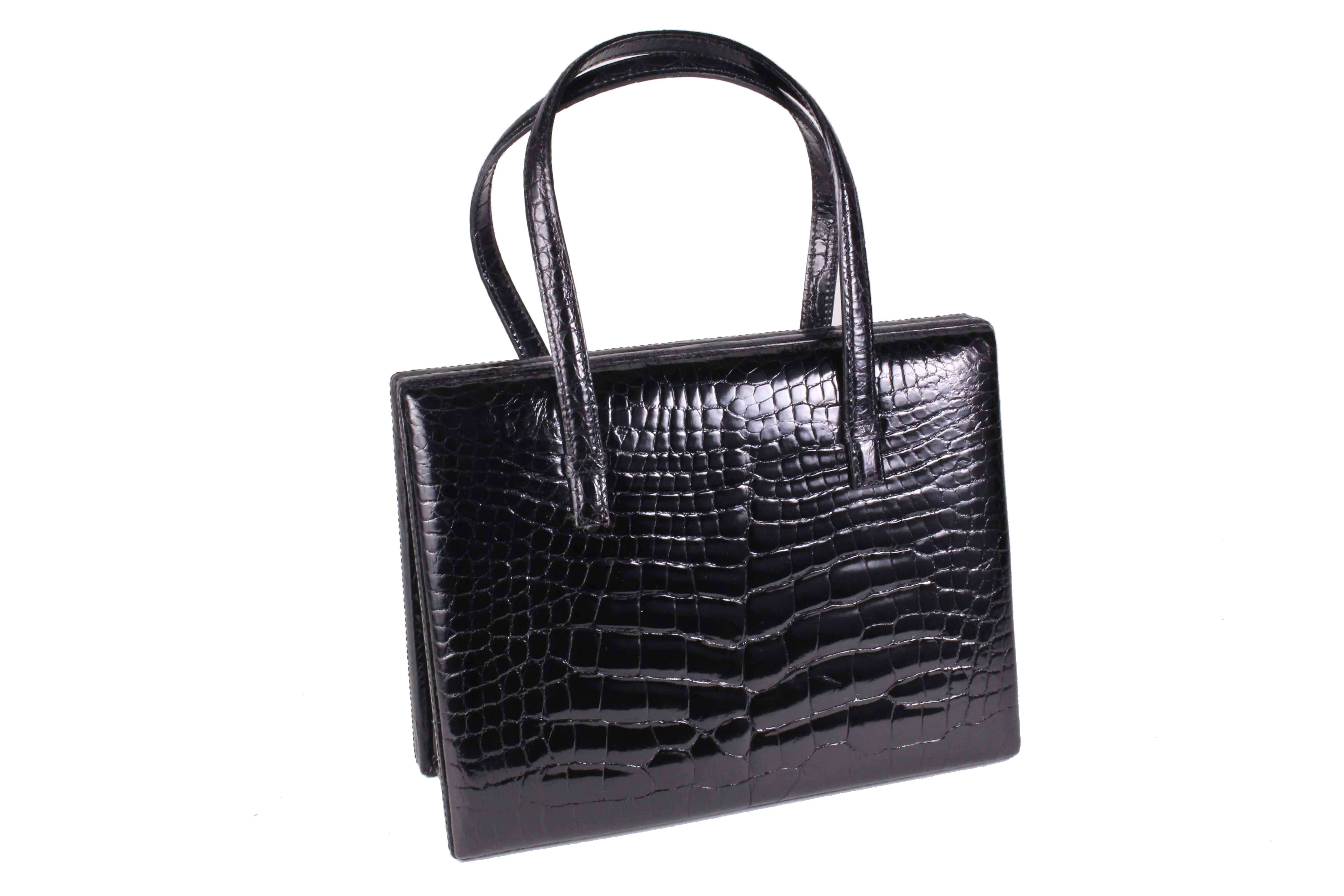 LOEWE Narciso bag black crocodile skin