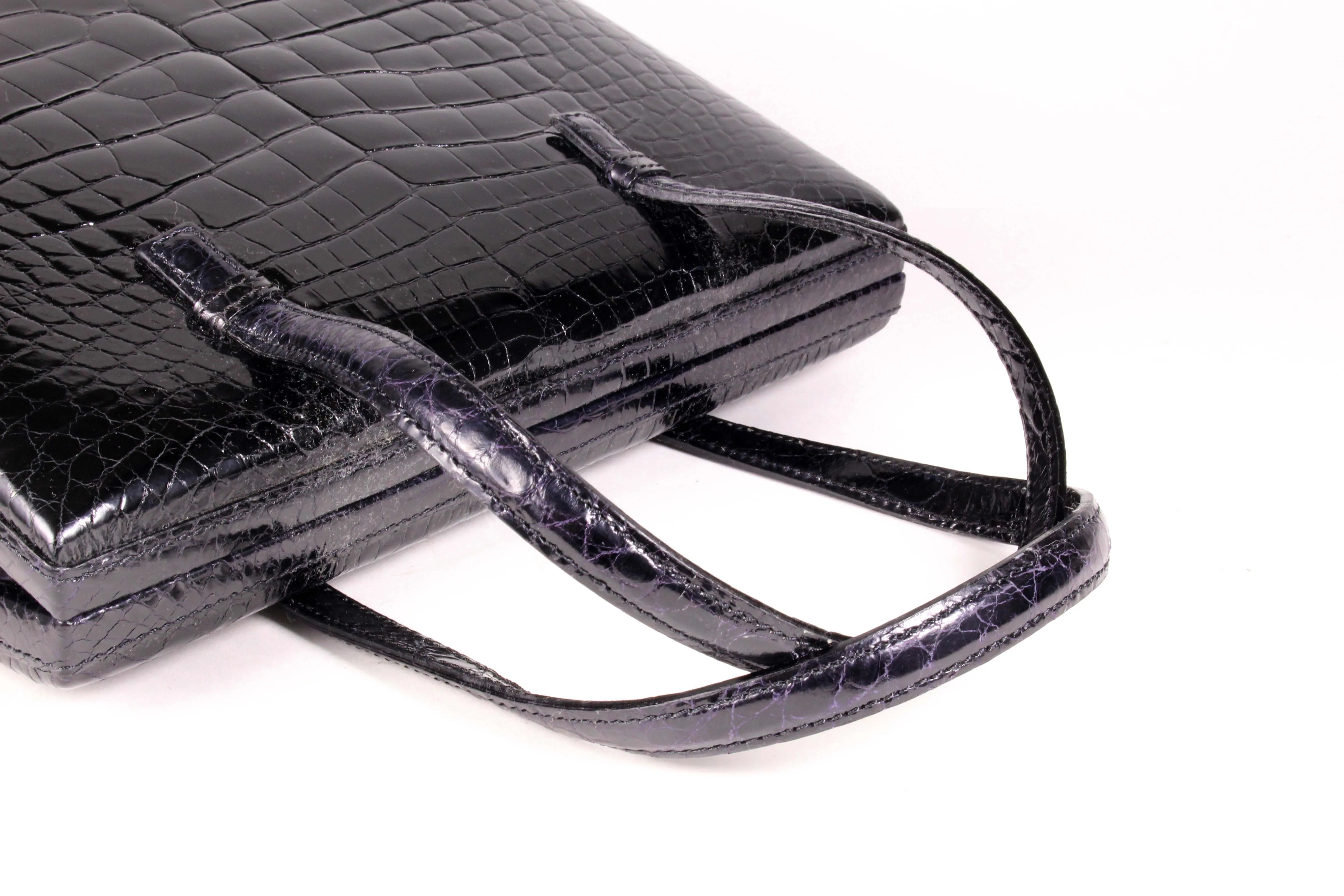 LOEWE Narciso bag black crocodile skin