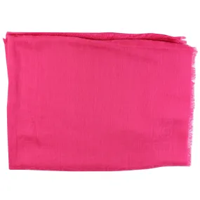 Loewe Scarf Fuchsia Solid Anagram - Wool Silk Cashmere Shawl