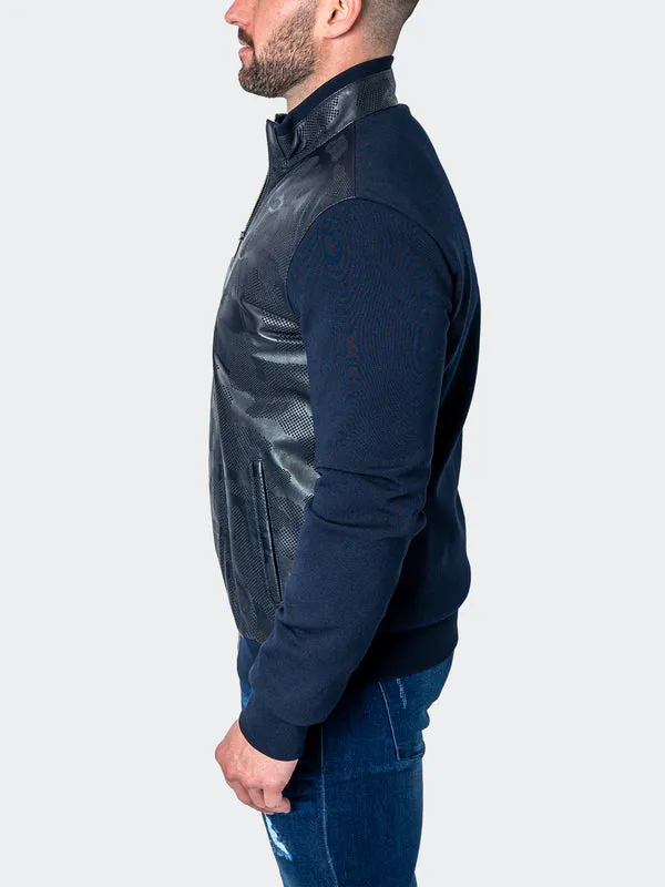 Maceoo Jacket | LEATHER MAP BLUE