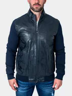 Maceoo Jacket | LEATHER MAP BLUE