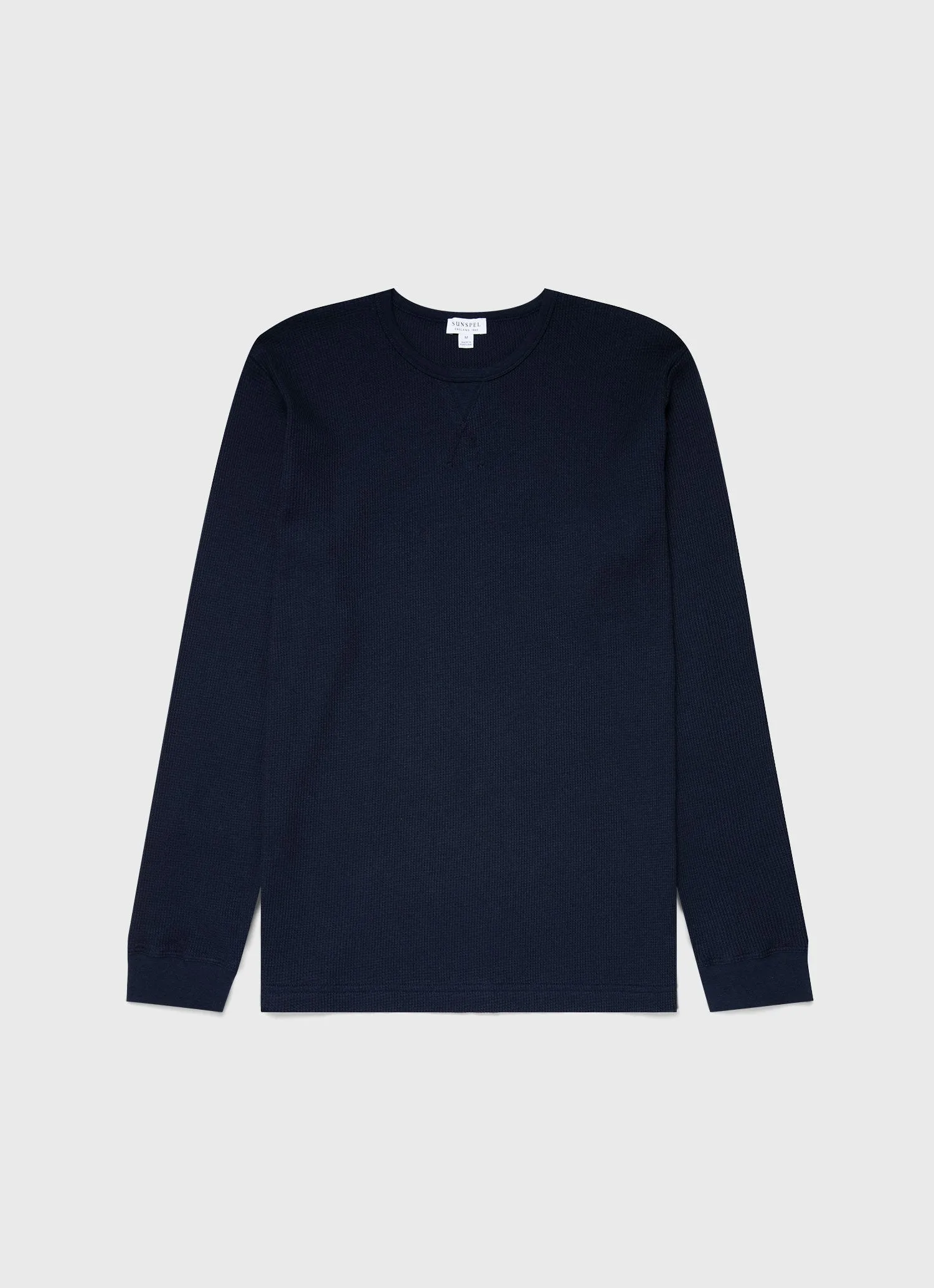 Men's Long Sleeve Waffle T-shirt in Navy