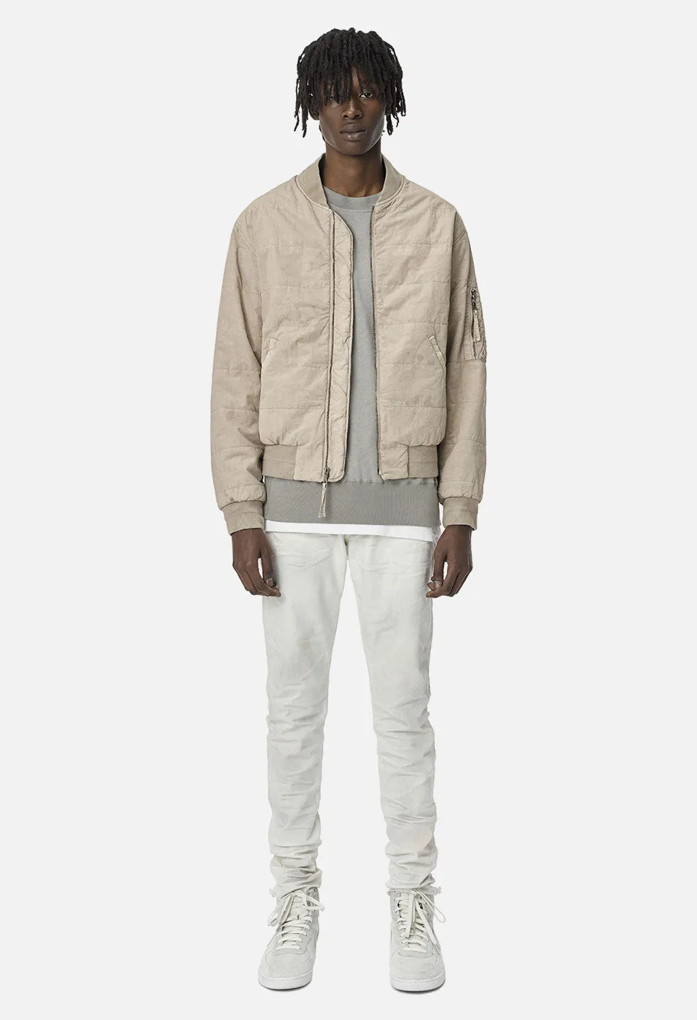 Padded Bomber / Tan