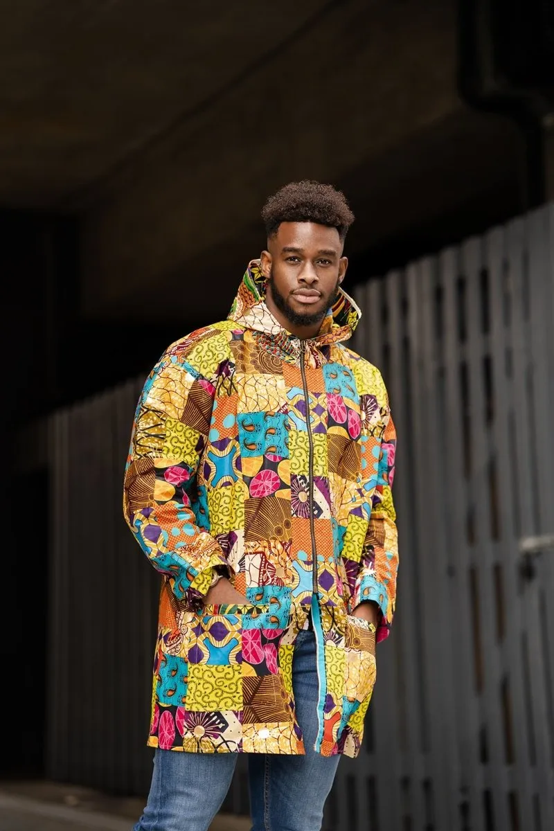 Patchwork Hooded Jacket