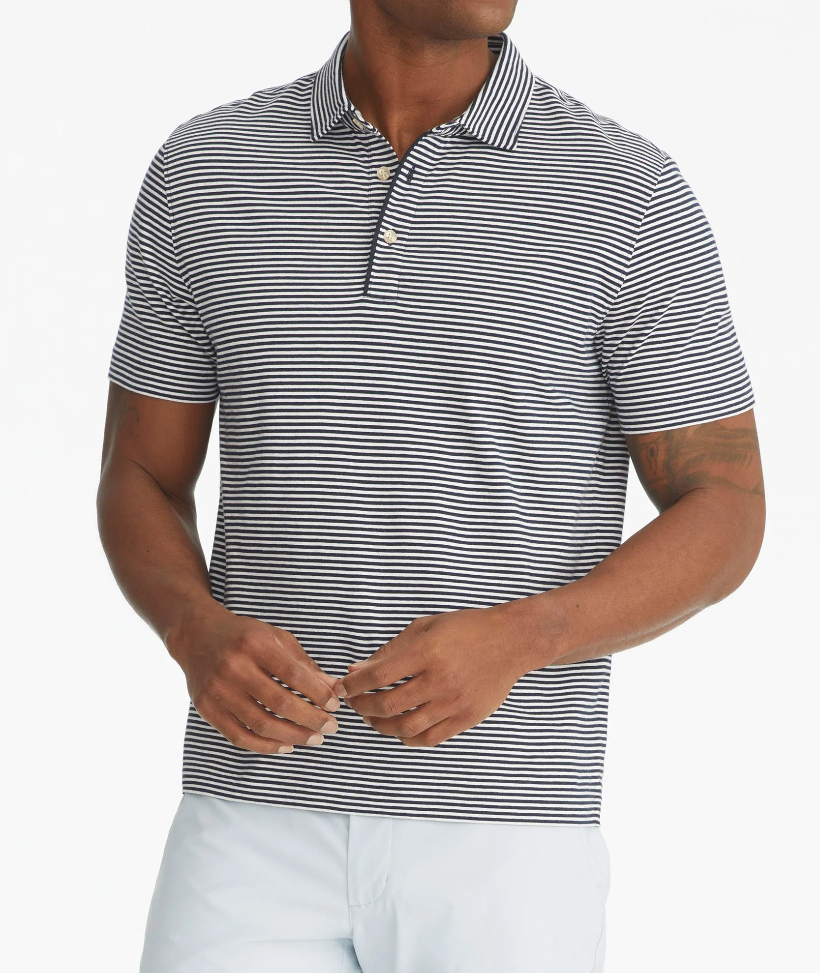 Pima Cotton Striped Polo