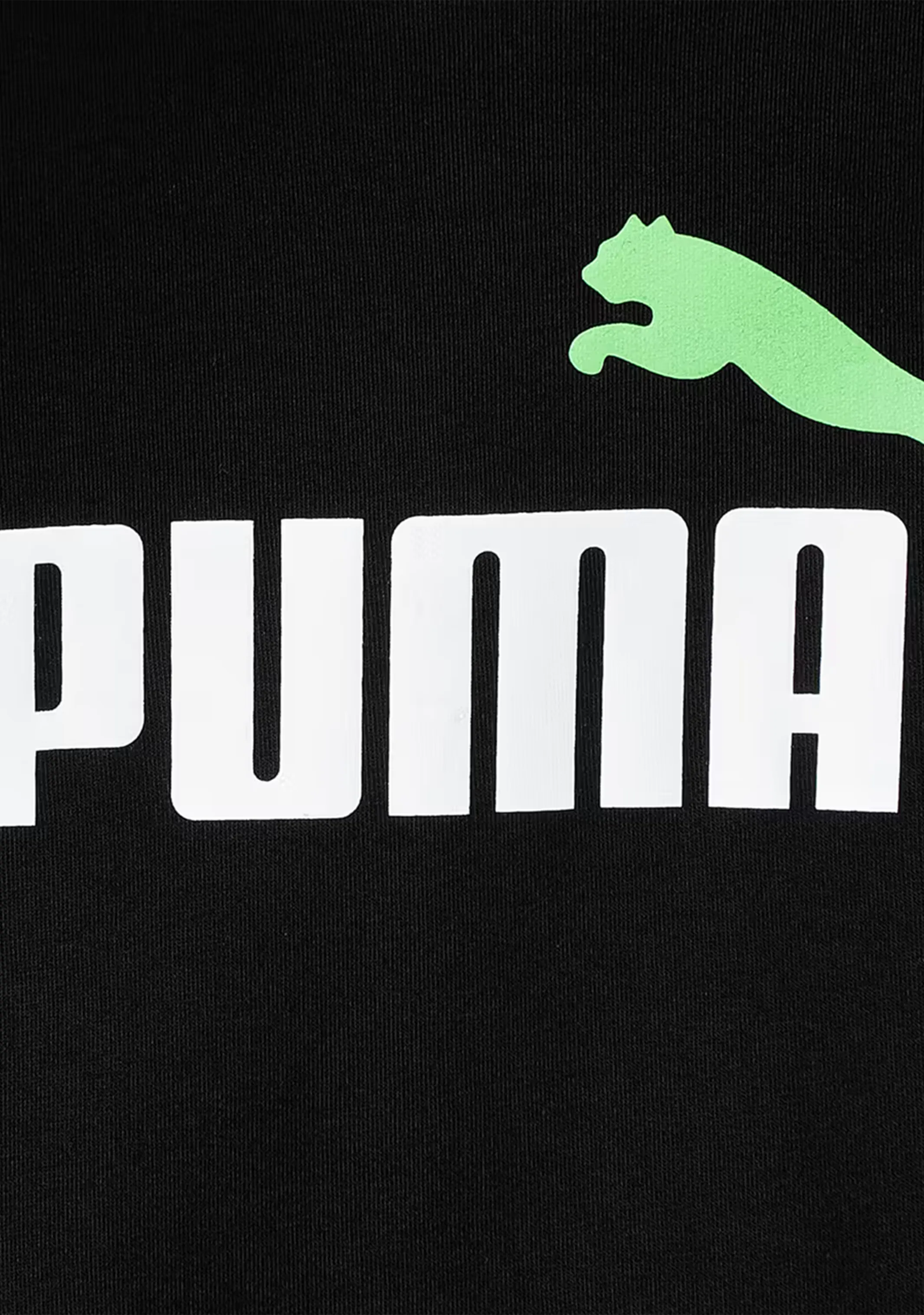 Puma Mens ESS  2 Colour Logo Crew Black/Green <br> 586763 51