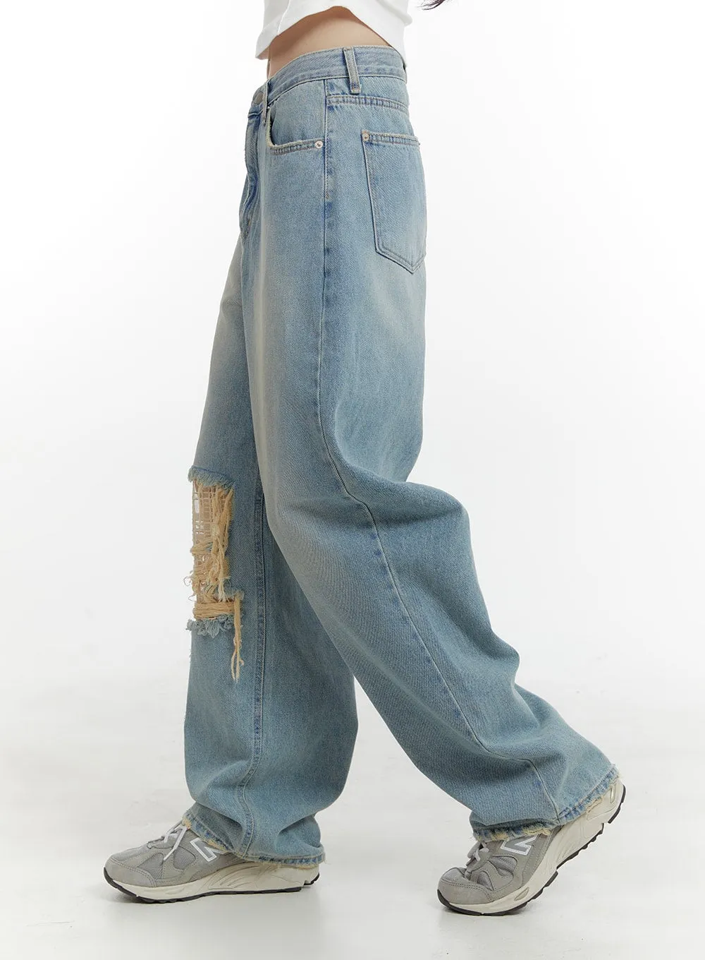 Ripped Baggy Jeans CA401