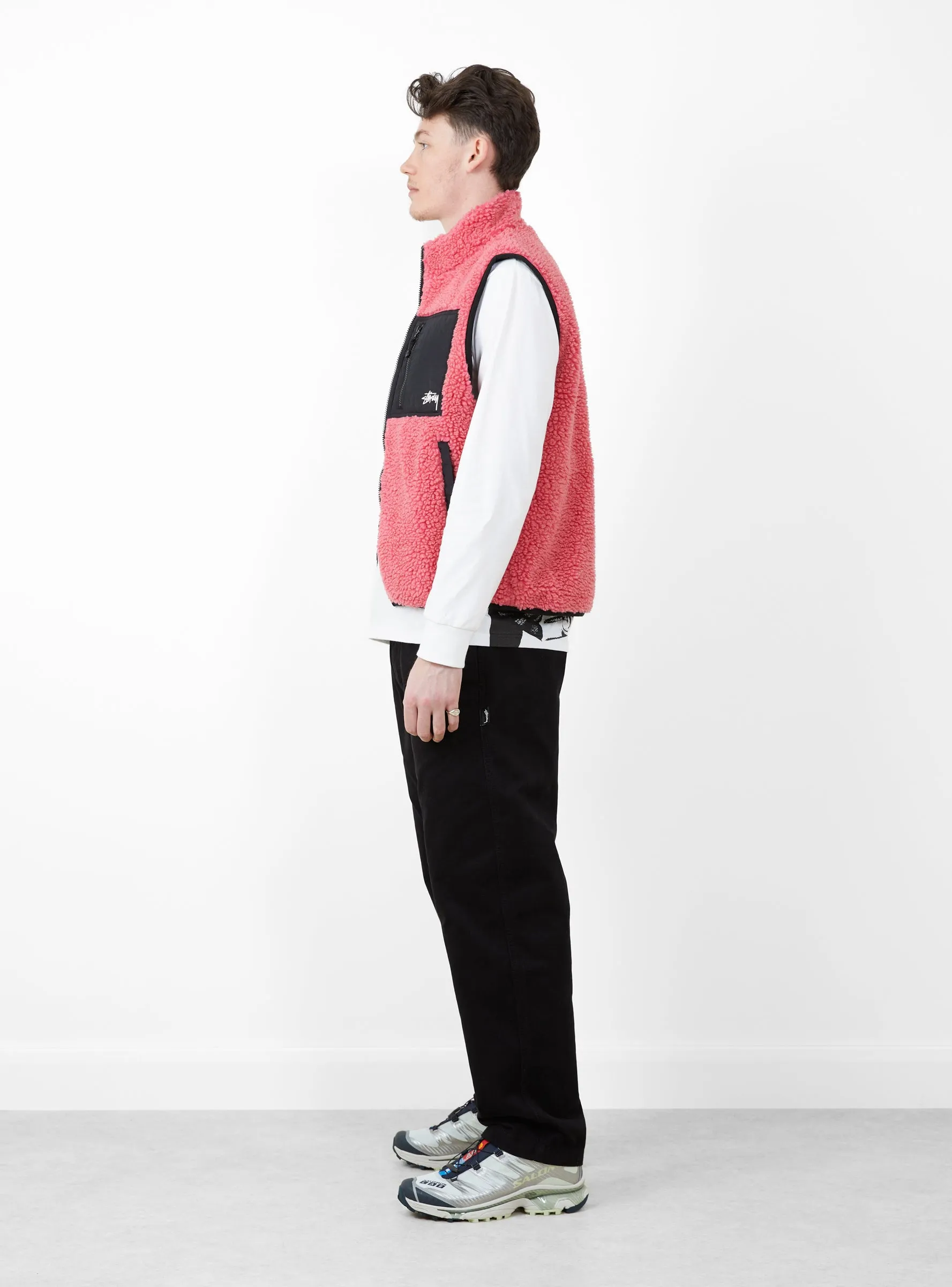 Sherpa Reversible Vest Pink