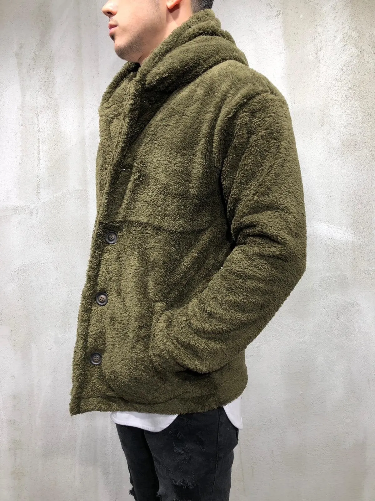 Sneakerjeans Khaki Sherpa Jacket A287