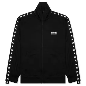 Star Zipped Track Jacket - Black/White