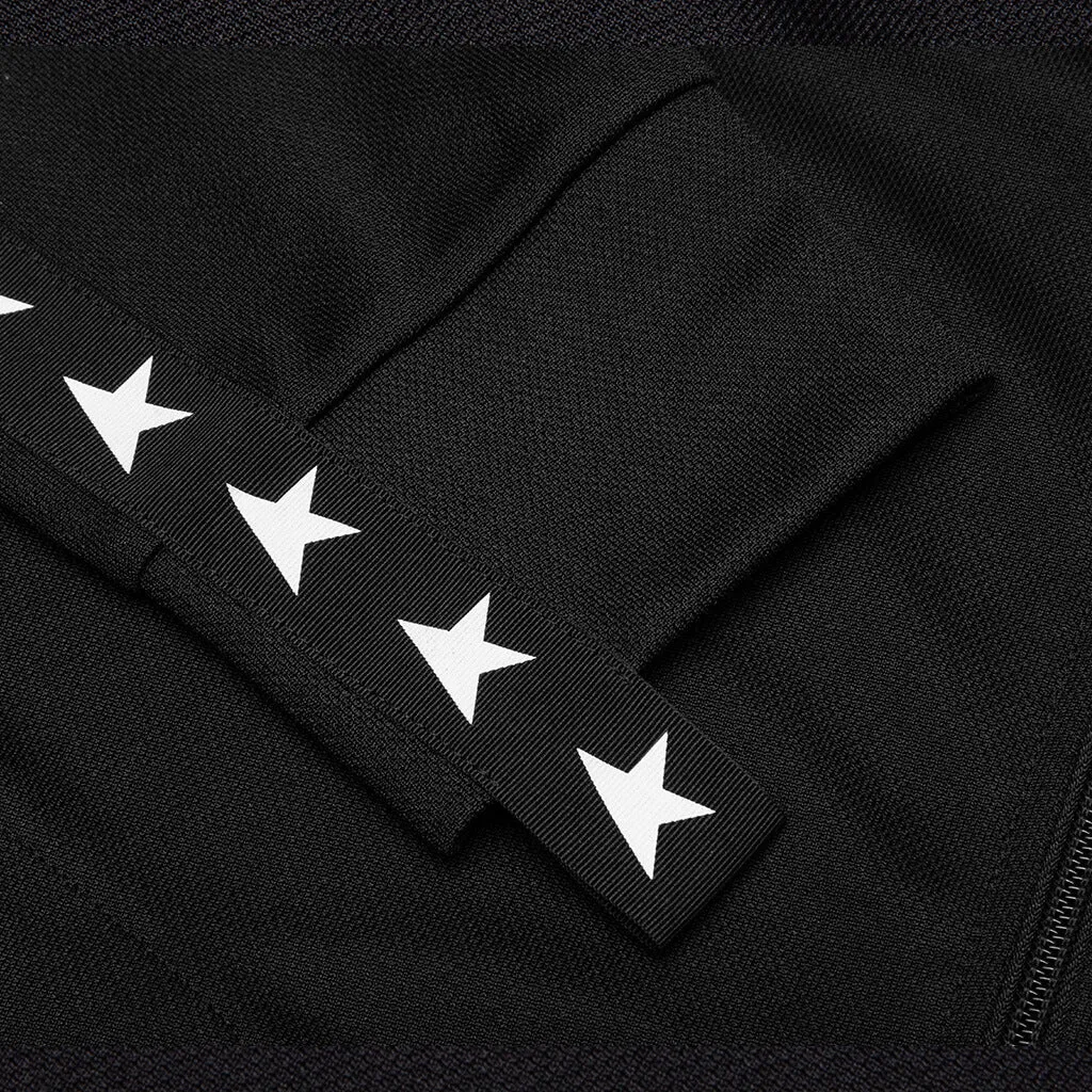 Star Zipped Track Jacket - Black/White