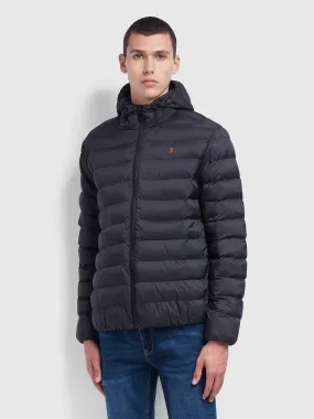 Strickland Wadded Puffer Jacket In Black