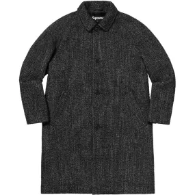 SUPREME WOOL TRENCH COAT-BLACK