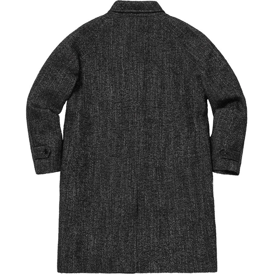 SUPREME WOOL TRENCH COAT-BLACK