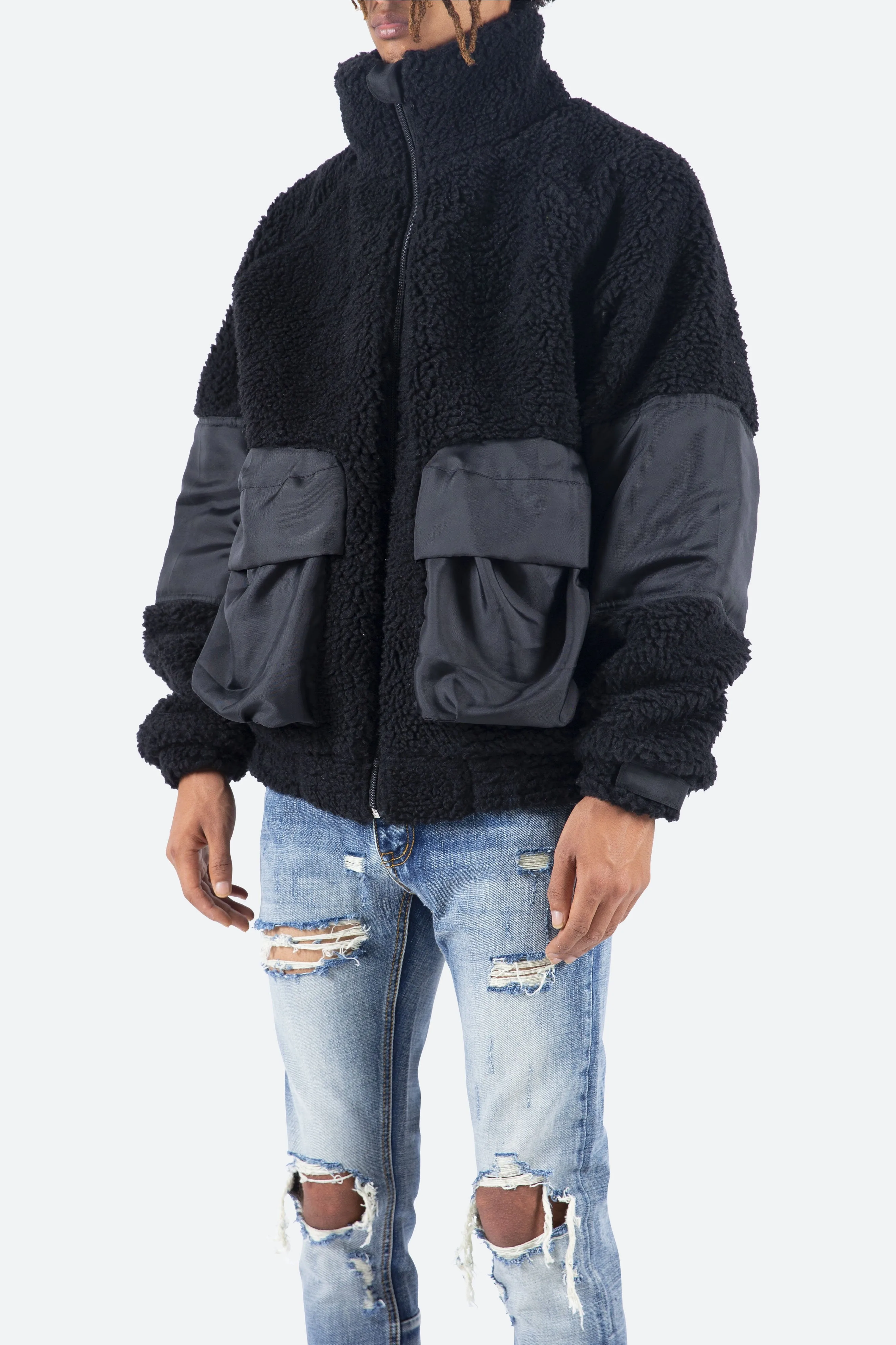 Tech Sherpa Jacket - Black