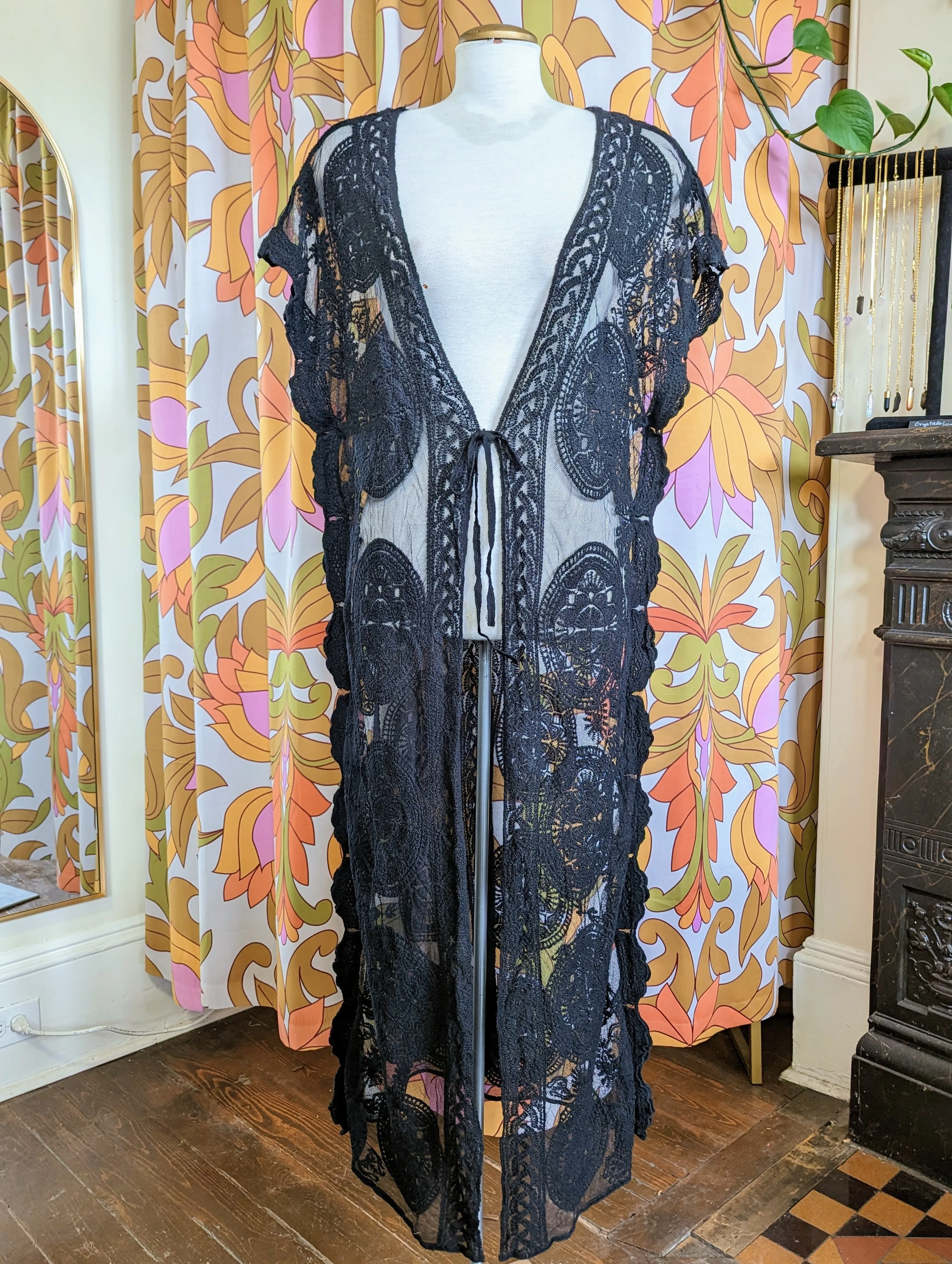 The Dahlia Maxi Lace Cardigan