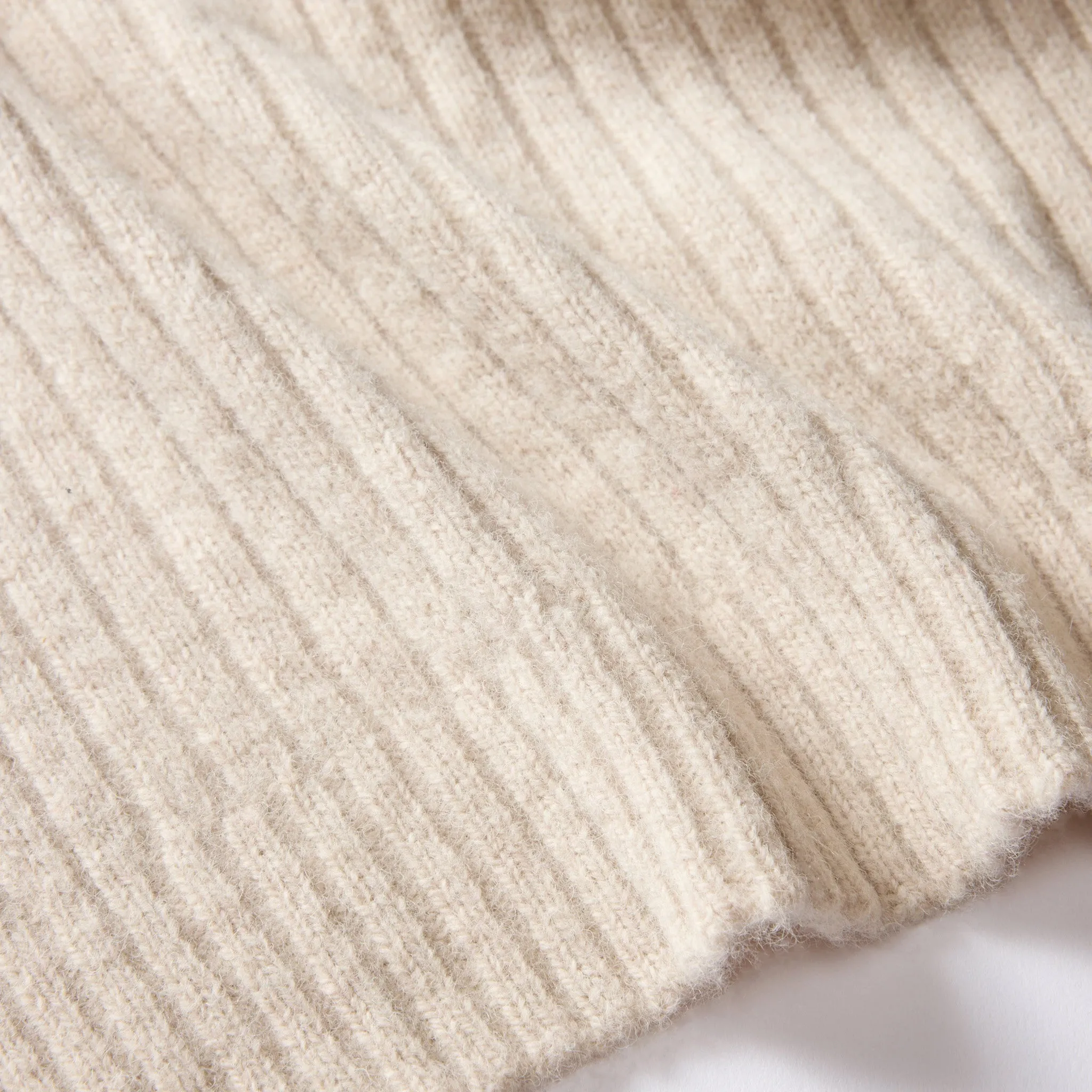 The Rib Scarf in Oat Heather