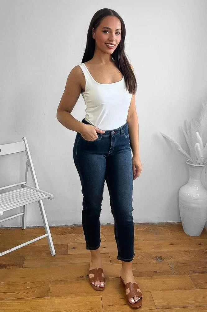 Thick Cotton Denim Classic Jeans