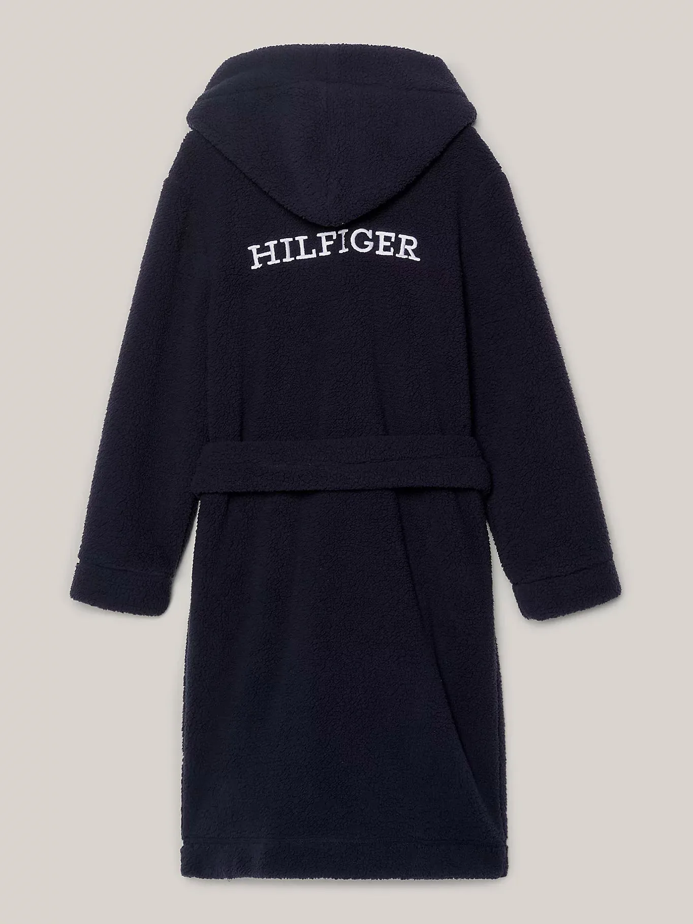 Tommy Hilfiger Kids Monotype Sherpa Fleece Hooded Bathrobe