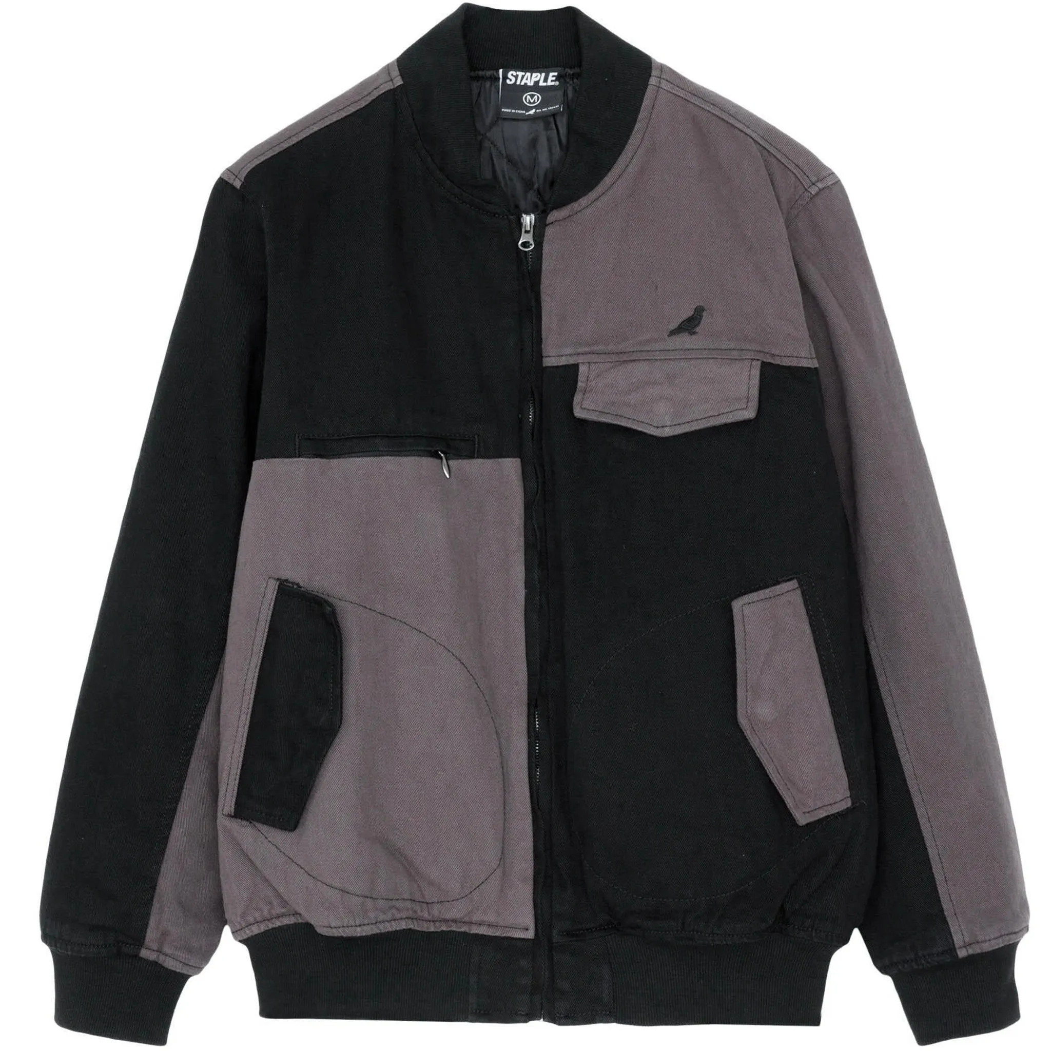 TWILL PANEL BOMBER JACKET