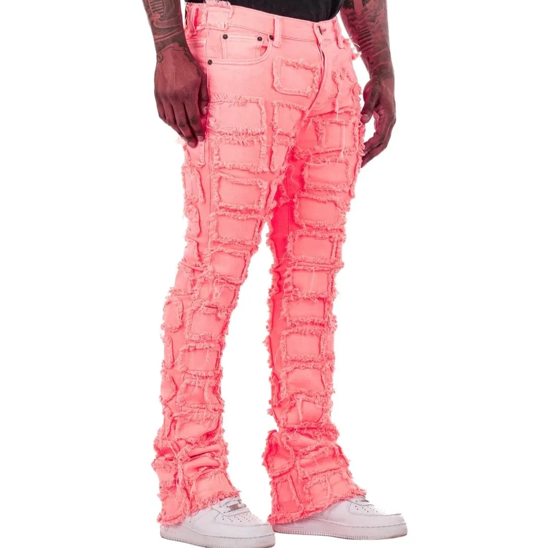 Valabasas “4444” Peach Stacked Jeans