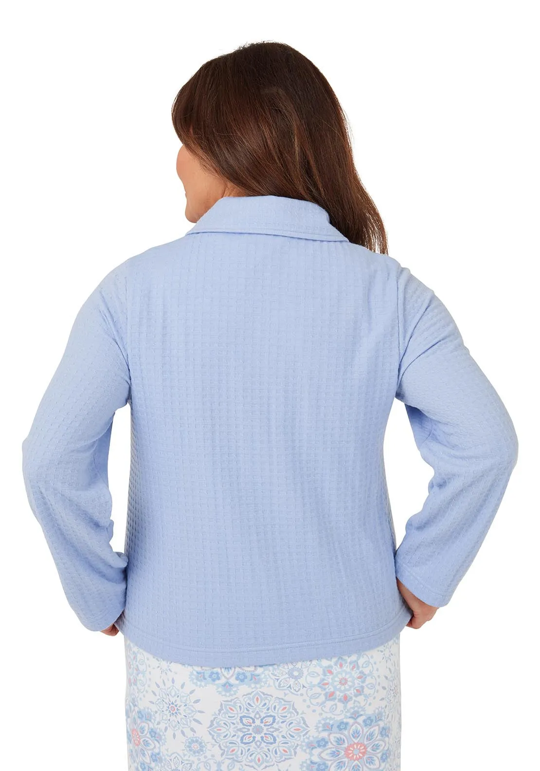 Waffle Bedjacket - Blue