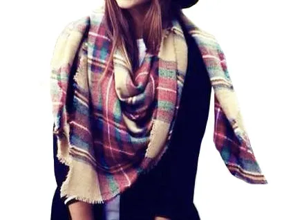 WealFeel Colorful Check Scarf