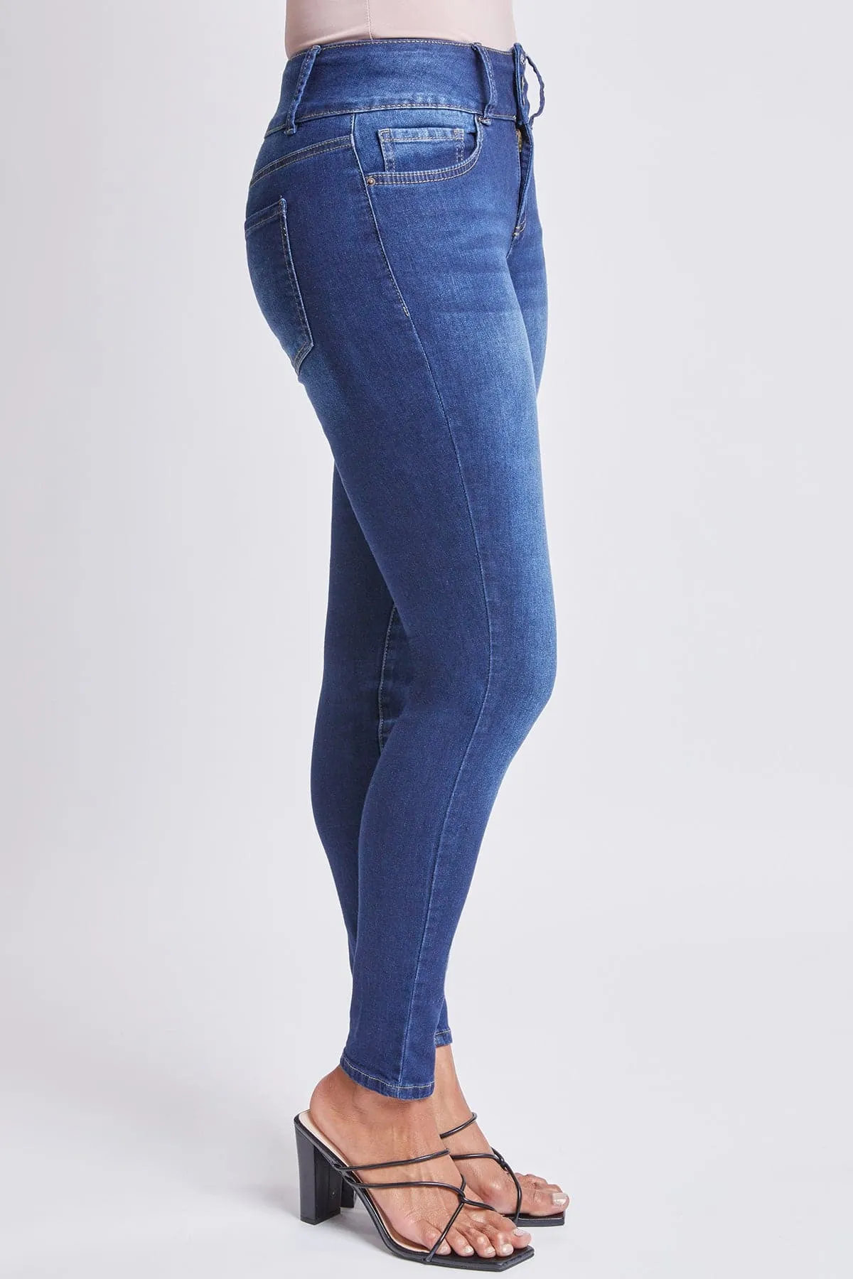 Women's Essential 3 Button High Rise Skinny Jean with Functional Front Pockets