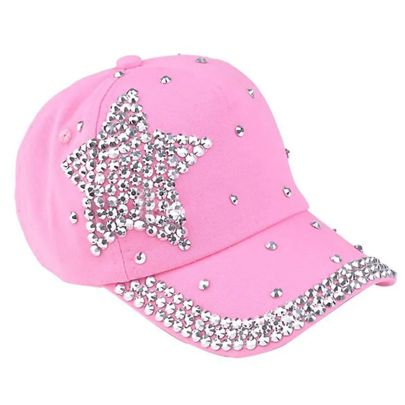 Women's New Fashion Rhinestone star Baseball Cap